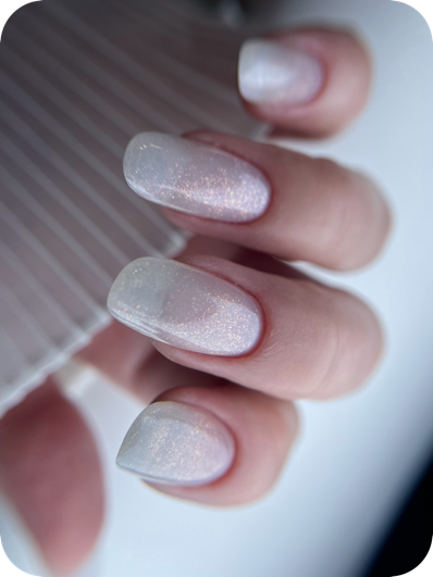 Nail overlay result compared to acrylic
