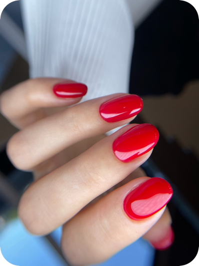 Gel manicure finish at About U Nails