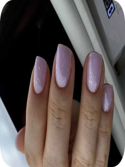 Builder gel manicure finish