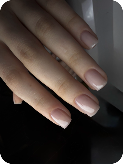Nail overlay result at About U Nails