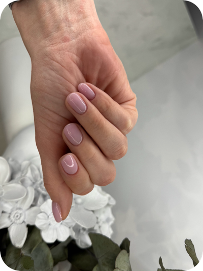 BIAB manicure result after application