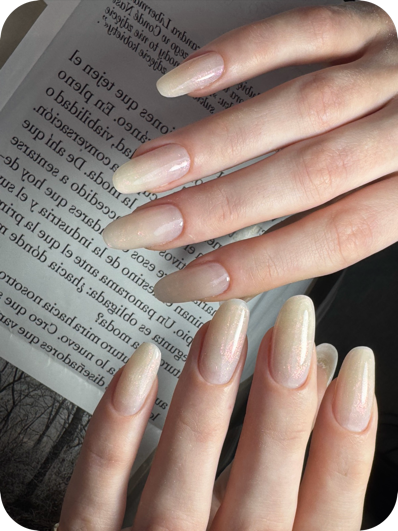 Long lasting Russian manicure result