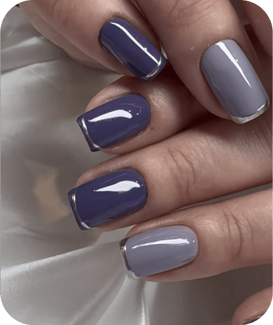 Long lasting Russian manicure result